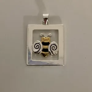 Best mixed metal artisan Bee charm. 1”x1”. thumbnail 4