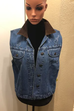 Blue Jean Western Cowgirl Vest thumbnail 1