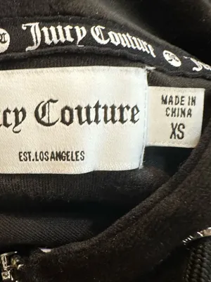 Juicy Couture Women's OG Big Bling Velour Hoodie‎ Black Size XS thumbnail 12