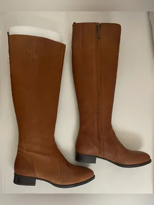Nine West Women's Tall Leather Riding Boots - Brown Size 6.5 New in box thumbnail 3