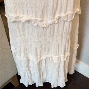 Betsey Johnson Snow White Ruffled Sleeveless Tiered Midi Dress Size Large thumbnail 4