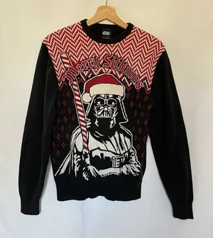 Star Wars‎ black and red darth vader merry sithmas sweater christmas women's M thumbnail 1