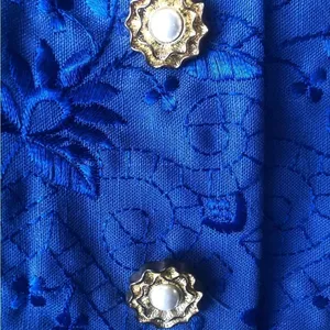 Vintage 80s -90s Chelsea LTD Royal blueblouse skirt set church dress thumbnail 7