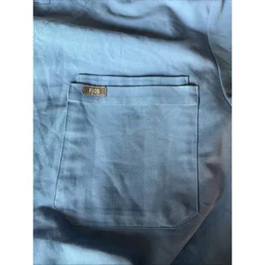 Figs Scrub 3 pocket Top Adult Extra Large Short Sleeve Blue V-Neck FM1500 thumbnail 8