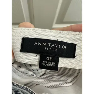 Ann Taylor Petite Navy & White Striped Textured Pencil Skirt 0P Coastal XSP PXS! thumbnail 9