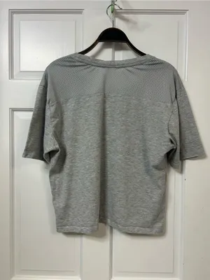 bebe Gray Sport Logo Cropped Tee thumbnail 3