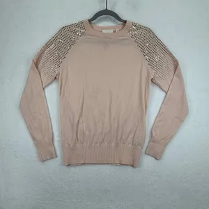 Ted‎ Baker London Sweater Wool Silk Cashmere Gold Studded Shoulder Size 2 US 4/6 thumbnail 2