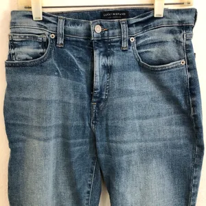 NEW Lucky Brand High Rise Raw Hem Bridgette Skinny Blue Jeans 8/29 thumbnail 2