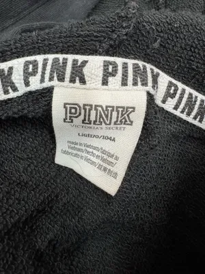 PINK Victoria’s Secret Black and White Jacket with Button Sleeves Size Large thumbnail 7