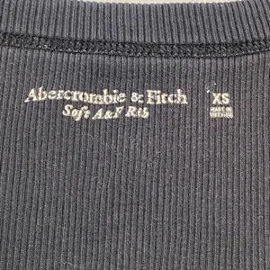 Abercrombie & Fitch XS Black Ribbed Henley Tank Top Y2K Fitted thumbnail 5
