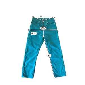 Levi’s wedgie straight green corduroy crop pant size 28 thumbnail 3