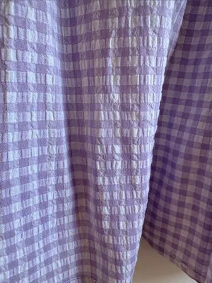 Le Lis Lavender Gingham Shorts with Cream Lace Waistband and Drawstring thumbnail 2