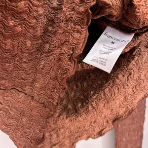 Francesca’s brown textured top in M thumbnail 5