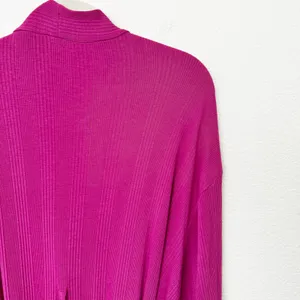 [Anthropologie] Magenta Pink Ilia Lace Sleeve Belted Wrap Robe Size Large L/XL thumbnail 8