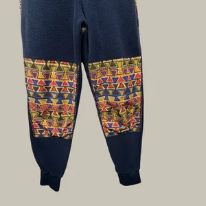 Patagonia Women's Fleece Jumpsuit Small Navy Geometric Cabincore Outdoor Lounge thumbnail 10