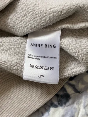 Anine Bing Tiger Sweatshirt In Stone, Size Small thumbnail 13