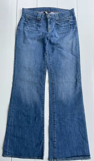 Vintage Lucky Brand Flare Jean, Low Rise, Size 29 (8), EUC thumbnail 1