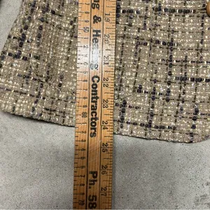 R.Q.T Brown & Gold Tweed Blazer Button Up Jacket Women’s Size 12 thumbnail 6