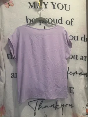 KLD Signature Top Women's Purple Ruffle Short-Sleeve Tunic Size Large thumbnail 5