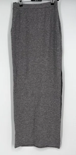 Lavender Brown Grey Maxi Bodycon Skirt With Slit Size M thumbnail 1