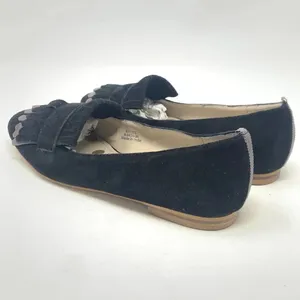 Boden Melody Suede Loafers Black‎ & Pewter Fringe Flats Size 36 / US 5.5 thumbnail 8