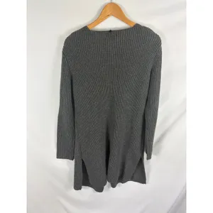 Umgee Cable Knit Longline Grey Cardigan Size Medium thumbnail 4