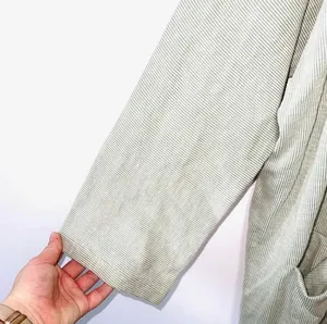 Anthropologie DONNI. Sandwash Ribbed Open Front Cardigan Tan White Stripe NWT thumbnail 4