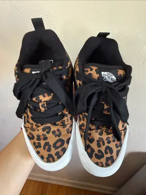 Vans Knu Skool Leopard Black Sneakers Women’s 6 Men’s 4.5 thumbnail 2