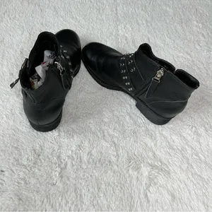 Hush Puppies Black Studded Ankle Boots thumbnail 4