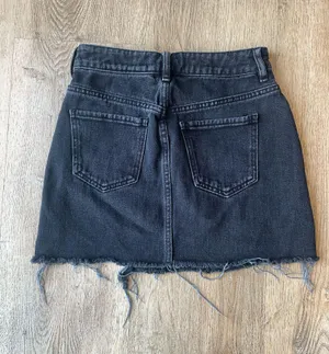 Pacsun Black Distressed Denim Mini Skirt | Size 23 thumbnail 3