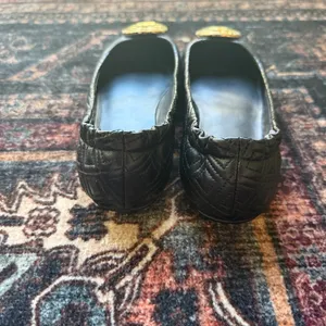 Tory Burch black quilted round toe flats Minnie travel slip on shoes‎ thumbnail 5