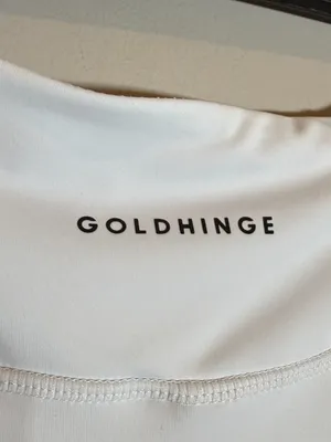 Gold Hinge Off-White Pleated Tennis Skirt Skort Women Medium White Active Tennis thumbnail 10