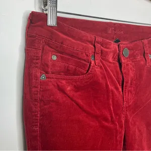 Kut from the Kloth dark red corduroy skinny pants women's size 6 winter‎ boho thumbnail 2
