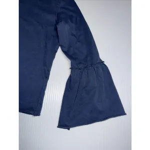 Abercrombie Women's Bell Ruffle Sleeve‎ Crop Top Blue Size XS thumbnail 5