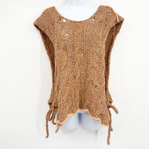 Free People Womens Arlo Knit‎ Praline Combo Boho Festival Side Tie Top Size S thumbnail 4