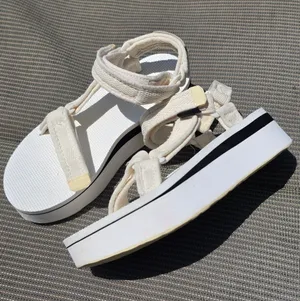 Teva Flatform Universal Mesh White Sandals 6 thumbnail 1