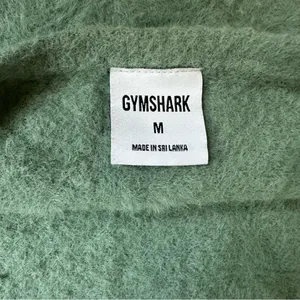 Gymshark x Whitney Simmons Eyelash Fuzzy Teal Halter Top with Tie Neck thumbnail 4