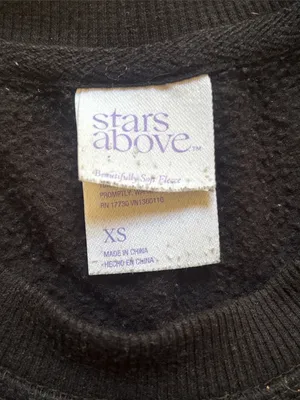 Stars Above Black Star Print Sweatshirt & Jogger Set thumbnail 2