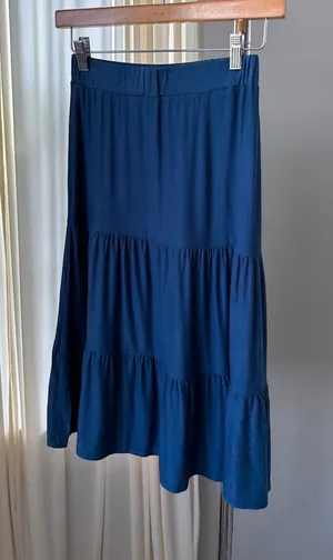 Vintage Y2K Double Take Strapless Dress Small Blue Flowy Summer Soft Romantic thumbnail 1