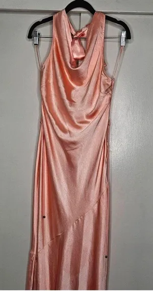 Here Comes the Sun fuchsia Satin Dress thumbnail 4