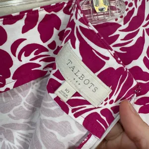 Talbots Floral Mini Skirt with Scalloped Hem in Magenta/Women’s 10‎ thumbnail 4