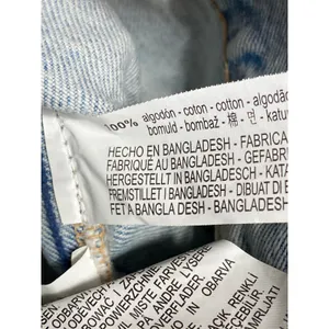 Zara Blue Acid Wash Long Sleeve Pockets Button Down Crop Denim Coat Jacket Sz S thumbnail 4