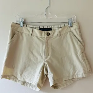 Eastern Mountain Sports Hiking Shorts Sz 6‎ Women Beige Stretch Nylon 5 Pocket Stretch Low Waist thumbnail 4