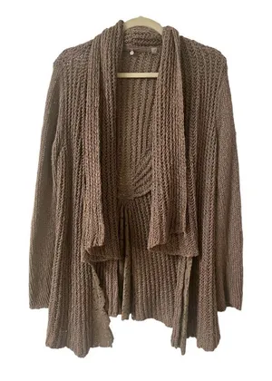 Anthropologie sweater by Knitted & Knotted brown sz Medium thumbnail 1