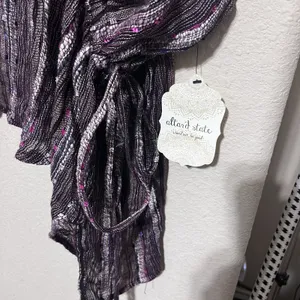 New Altar'd State Purple Multi knit Cardigan Kimono sweater textured sz M NWT thumbnail 3