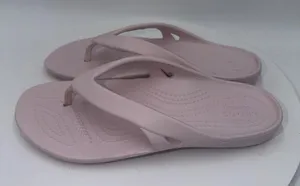 Crocs Kadee II Flip Flops Womens 6 Pink Sandal Lightweight Casual 202492 thumbnail 1