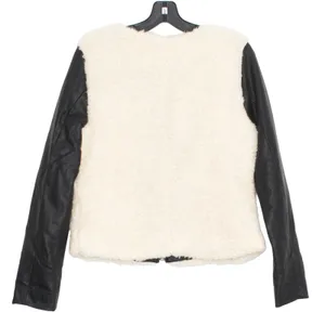 American Eagle Jacket Sherpa Faux Leather Teddy Streetwear Moto Cozy Y2K Small thumbnail 6