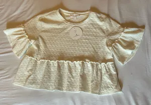 Pink Rose Cute cream top thumbnail 1