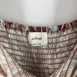 Aritzia Wilfred Chianti Jumpsuit Smocked Wide Leg Multicolor Paisley Print Crepe thumbnail 9