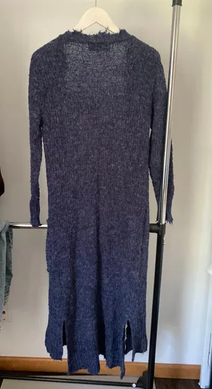 Kendall + Kylie Sweater Cardigan Blue thumbnail 1